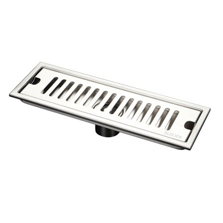 Anti-hår vask afløbsrist, 20 × 10 cm sølv brusefilter, rustfrit stål