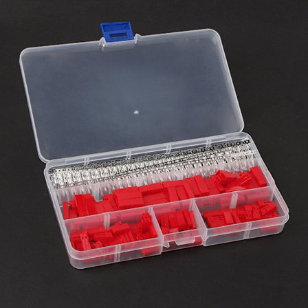 420 st JST-kontaktplugg 2-Pin Hona, Hane och Krymp RC Batterikontakt