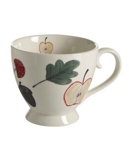 Tekopp med håndtegnet motiv Skogslysning 1-pk Hvit