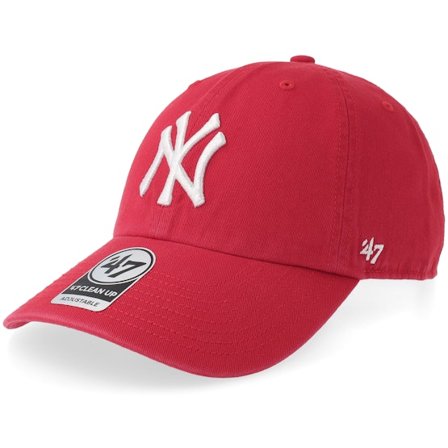 47 Brand - MLB Rood adjustable Cap - New York Yankees Clean Up Red Adjustable @ Hatstore