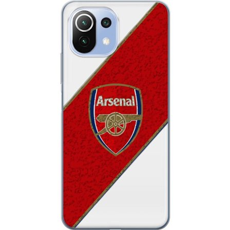 Kompatibelt Mobilskal till Xiaomi Xiaomi 11 Lite 5G NE Moschino Toy teddybjörn med enkel tecknad design, brun björn med vit tröja och tydlig logoty