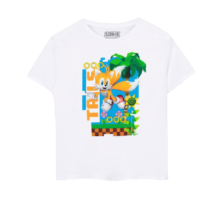 Sonic The Hedgehog Barn/Barn Tails Kortärmad T-shirt 7 White 7-8 Years