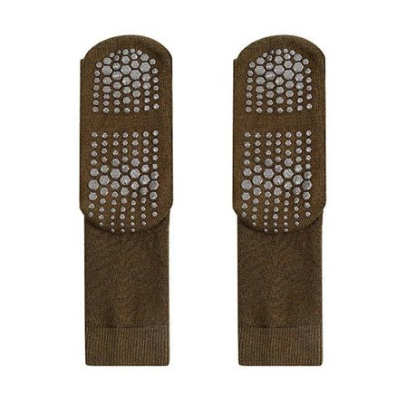 Yogasokker med greb til kvinder, skridsikre sokker til mørkebrun KLB