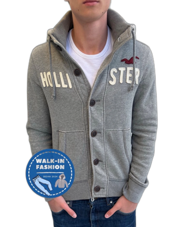 Hollister butten down hoodie