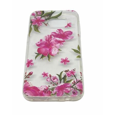 Mobilskal Samsung Galaxy S7- Rosa Blommor Transparent
