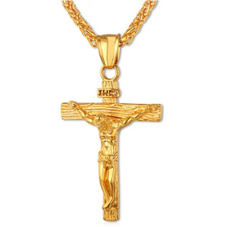 Korshalsband Jesus på korset legering hänge hängande hals smycken