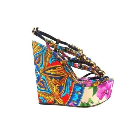 Dolce & Gabbana Pre-owned, Fabric Sandals Blauw, Dames, Maat:38 EU