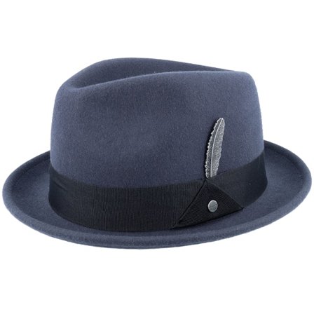 Stetson - Grigio fedora Cappello - Player Woolfelt Dark Grey Fedora @ Hatstore