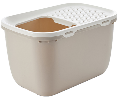 Savic - Katteboks Hop i Giant med tak, 74x50x43cm, Beige - Katt - Kattedo & kattetoalett - Kattedo & kattetoalett med tak - ZOO.no