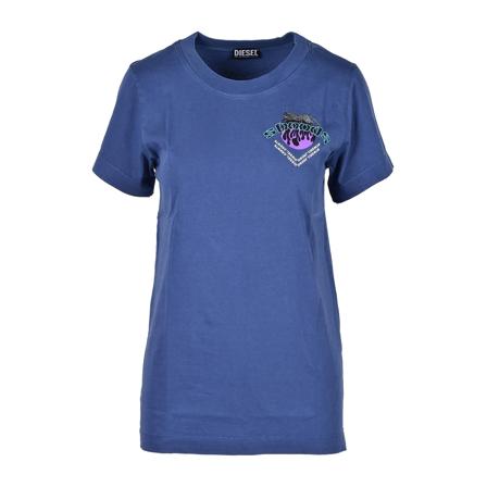 Diesel, T-Shirts Blauw, Dames, Maat:S