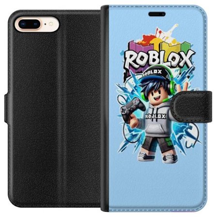 Yhteensopiva Lompakkokotelo Apple Apple iPhone 7 Plus Värikäs Roblox-hahmo, jossa ohjain ja energinen splash art -suunnittelu, täydellinen lastenhu