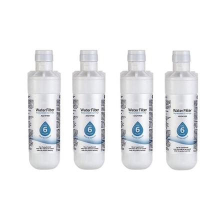 4 stk. Lt1000p erstatning til køleskabsvandfilter, til Lt1000p3, adq747935 200 gallon køleskab White