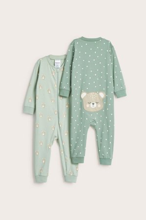 Kappahl | Piżamy we wzory, 2-pak | Jasnozielony