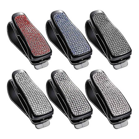 6 stk. Bilbrillerholder Universal Bil Solskjerm Solbrillerholder Klips Brilleholder Og Billett Ca