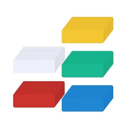 120 Pakke Magnetiske Etiketter for Whiteboard Gjenbrukbare Magnetiske Navnelapper Vanntette Magnetiske L-Perfet