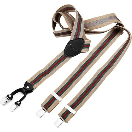 Brede herreseler 4 clips i læder model Y