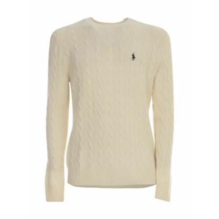 Ralph Lauren, 710719546001089 Sweater Biały, Mężczyzna, Rozmiar: 2XL