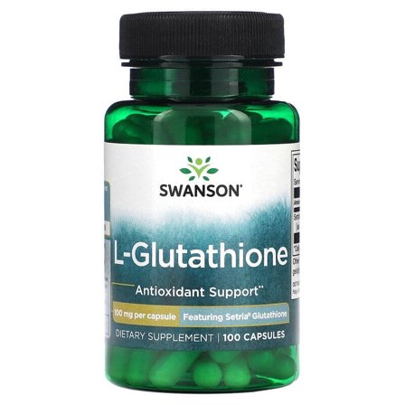 L-Glutathione 100MG 100 kaps Swanson - styrker kroppen mot aldringsprosessen