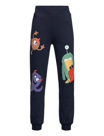 Basic Jogging Placed Print Sweatpants Hyggebukser Navy Lindex