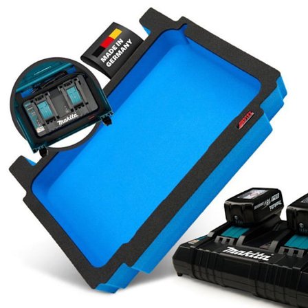 Aptex. - inte tillgänglig - Skuminsats för dubbel laddare Makita DC18RD för MakPac storlek 2-3