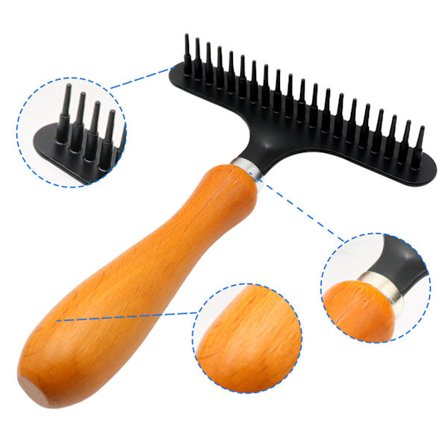 1 Stykke Mattgroomer Mattkarda Shaggy Teppe Håndholdt Tre