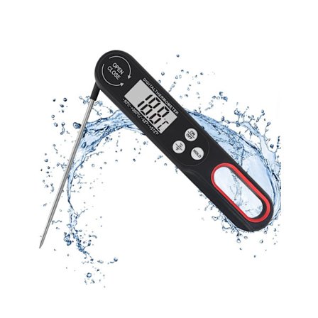 Digital Køkkentermometer med Foldbar Lang Sonde, Digital Kødtermometer