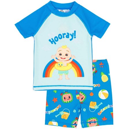 Cocomelon Pojk Baby JJ Badkläder Set 12-18 Månader Blå