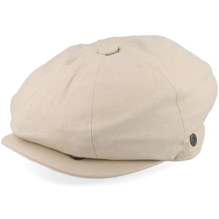 Jaxon & James - Beige - flatcap - Cap - Linen Newsboy Natural Flat Cap - Hatstore