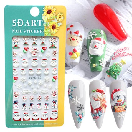 9 5D tredimensionell relief jultomte träd snö älg lim Chr