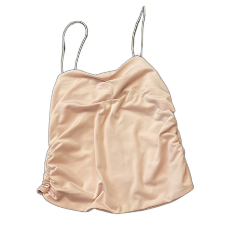 Ljusrosa satinlinne med tunna axelband