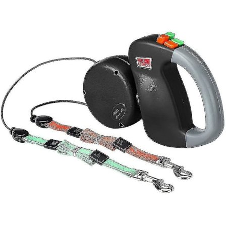 Dobbelt Udtrækkelig Hundeline Til To Hunde