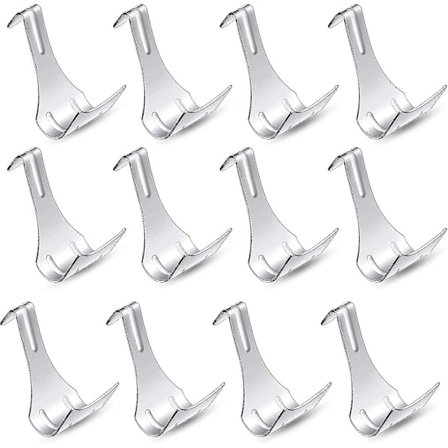 20 Pak Hængekroge, Metal Billedskinne Kroge, Borfri Kroge, Heavy Duty Hængekroge Formet Badeværelse