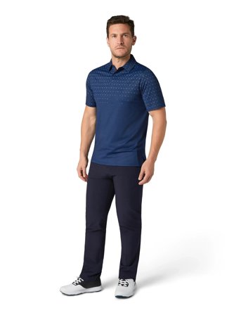 Callaway Engineered Chev Ombre Print Polo - Navy - L