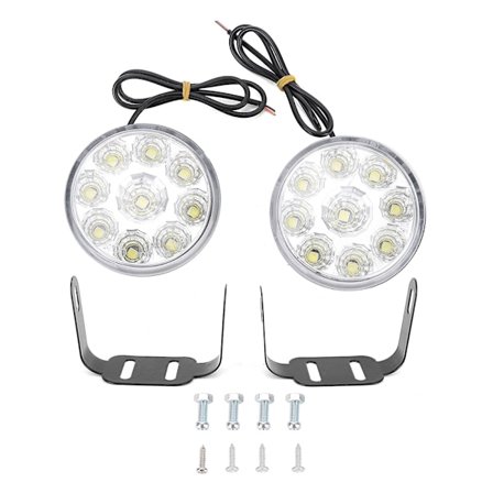 5050 9LED Rundt Tågelampe Dagkørelys DRL Universal til Bil