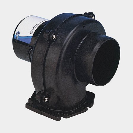 Ventilador de compartimento del motor Jabsco Flangemount Blower, 12 V, montaje con brida, Ø75 mm (3") - brida, 2.9 m³/minuto