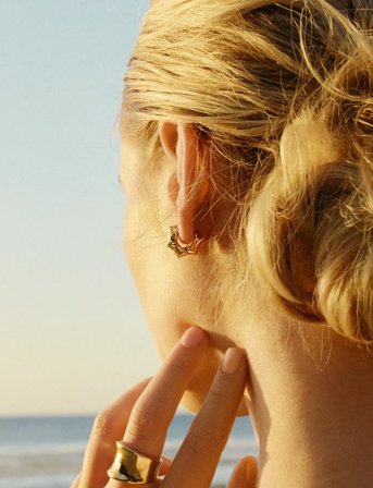 Edblad Cane Hoops Multi S Gold - Gold - ONE SIZE