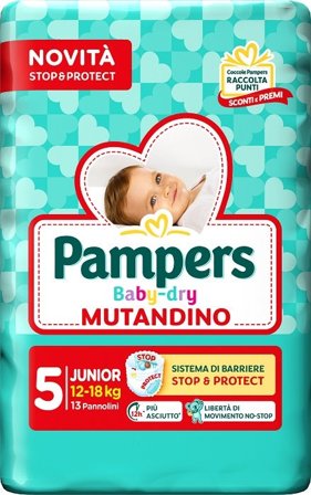 Pampers Baby Dry Pannolino Mutandina Junior Small Pack 12-18kg 13