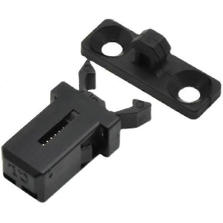 Trykkutløserlås, trykk for å åpne lås med automatisk popup-funksjon skaplås, trykklås for skap, skuff, (5 stk, svart)