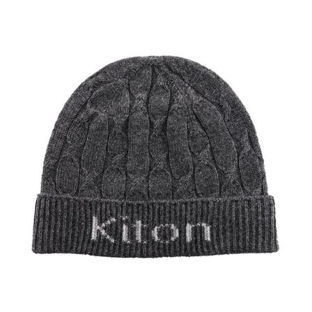 Kiton Beanie , Grijs , Heren , Maat: ONE Size Hoeden