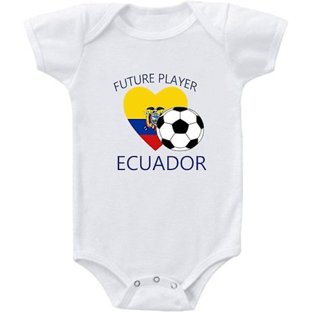 Speedy Proffs Baby Framtida fotbollsspelare Ecuador Roliga Pojke- och flickkläder i bomull Vita