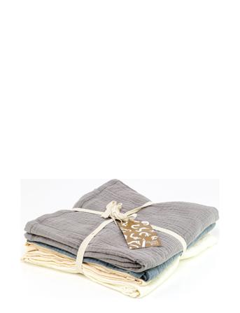 Tax Eco, Muslinblanket, 4 Pcs, Blue/Grey Patterned Rätt Start