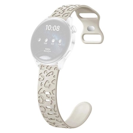 För Samsung Galaxy Watch3 45mm / Huawei Watch 4 Pro 22mm Watch Band Leopard Print Design - Mörk Blå
