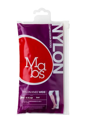 Mabs Nylon Knæstrømpe Wide Sort Sort L, Tøj & Bolig, Strømper, Knæstrømper