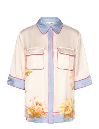 Malina | Pam Short Sleeve Satin Shirt | 36