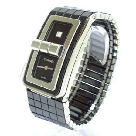 Chanel Vintage Pre-owned Stainless Steel watches Sort, Dame Vintage Ure, Størrelse: ONE Size