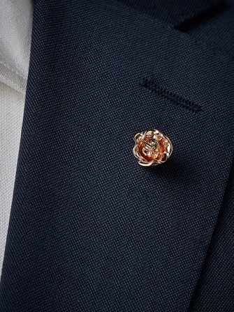 John Henric Men's Roséfarbene Reversnadel Beja Size Onesize
