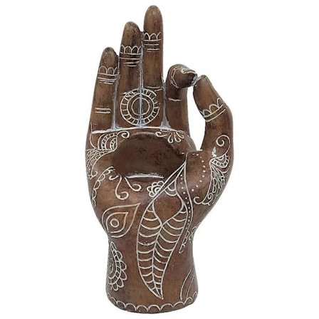 Yoga Figurer Lysestage Mudra Hånd Bordplade Tealight Dekor Harpiks Statuer