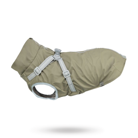 Trixie - Trixie Pontis Regndekken med integrert sele – olivengrønn - Klassiske hundeseler, step-in, jacket seler, trekkseler, vinterseler & Y-seler på