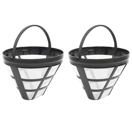 2-pack nr 4 återanvändbart kaffebryggarkorgfilter för filter, passar de flesta 8-12 koppars kaffebryggare