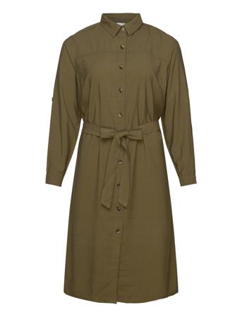 Carnabi 3/4 Blk Shirt Dress Wvn ONLY Carmakoma Green